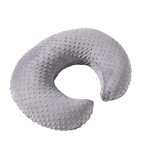 Image of DONOMILO Dots Nursing Pillow Cover, Case Plush Breathable Breastfeeding Pillow Slipcover Fits Nursing Pillow, Super Soft Snug Positioners for Baby Boy Baby Girl (Rose Gray)