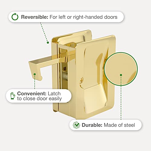 Image of Richelieu | Onward Passage Pocket Door Pull, Rectangular, Brass