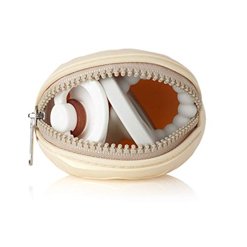 Ali+Oli Pacifier Holder Case (Natural) Fits Pacifiers & Pacifier Clip | Stroller & Diaper Bag Accessory