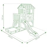 Smoby – Stelzenhaus - Spielhaus mit Rutsche & Sandkasten, mit Fenstern, Tür, Veranda, Leiter, für Jungen und Mädchen ab 2 Jahren - 9