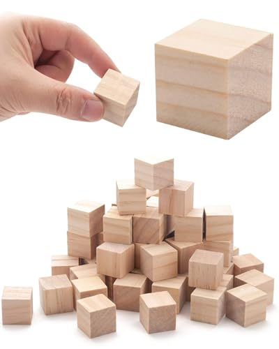 KGDUYC 50 cubetti di Legno da 2 * 2 * 2 cm, in Legno Naturale, per Fai da Te, Decorazione Fai da Te, Artigianato