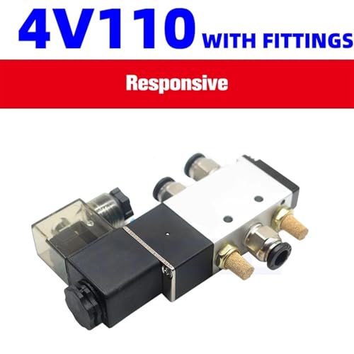 Électrovanne 4V110-06 AC220V à commande pneumatique 5 voies 2 positions - 4