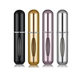 TonJin Travel Perfume Atomiser Refillable, Small Portable Empty Spray Bottle, Perfume Portable Empty Cologne Refill Pump Dispenser for Outdoor Pink/Gold