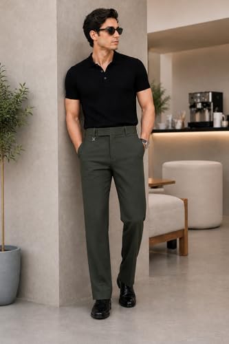 Image of Men's Formal Trouser Pant| Men's Bootcut Important Pant | Men Slim Fit Pants, Straight Fit Formal Trouser | Elegant Styling for Daily Use