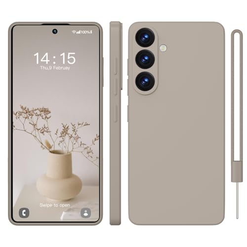 WXX für Samsung Galaxy S24 Hülle Silikon Case Dünn Slim mit Microfiber Kratzfeste Rundumschutz Case Hülle für Samsung Galaxy S24 6.2 Titanium Grau