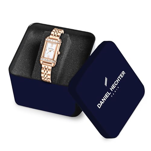 Image of Daniel Hechter Paris Louvre Collection Square Dial Watch for Women with Roman Indices and Stainless Steel Strap-DHW2006