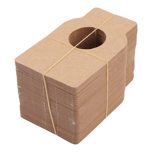Etiquetas para botellas de vino de papel kraft, organizadores de cuello para bodega, 200 uds