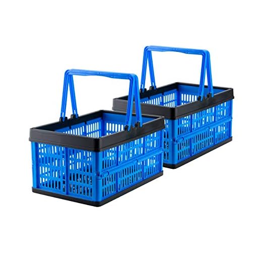 Grizzly 2 x Cajas Plegables con asas - 16 L - Cestas de almacenamiento - apilables