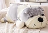 Soft Plush Dog Pillow,Cute Gray Stuffed Bulldog Soft Plushies Kawaii Stuffed Puppy Stuffed Animal for Kids Birthdays Gift,Kids Bedroom or Sofa Decor (17.7in 45cm)