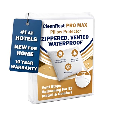 CleanRest PRO Max Waterproof Pillow Protector, Standard
