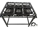 Fogão Industrial 6 Bocas Alta Pressão Preto c/Mang e Reg