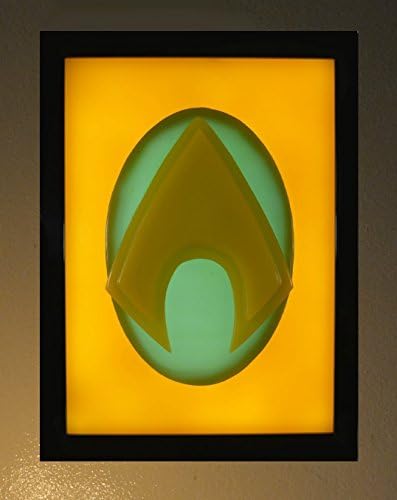 3D Led light Night lamp of Aquaman Belt Emblem wax painting