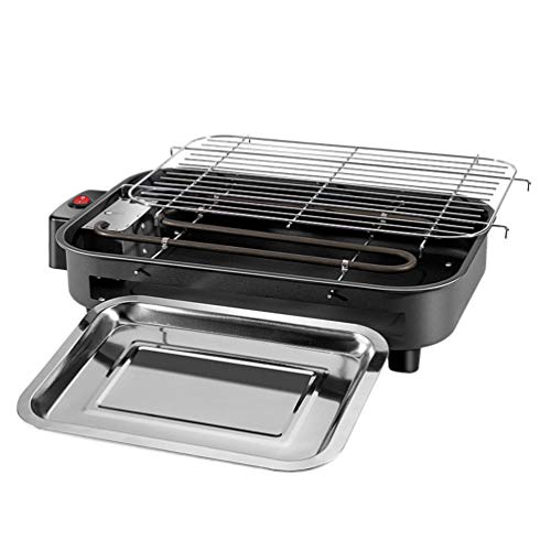 Tischgrill Elektrischer Teppanyaki Tischgrill, Grillgrill, Antihaft-Kochplatte, EIN-klick-Steuerung, für 2-3 Personen Silber