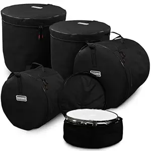 5-Piece Drum Case Set - Travel Bags for Standard Kits, Includes 22