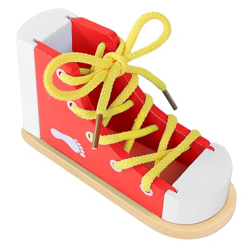 FLATRI Kids Shoe Tying Practice Wooden Lacing Trainer