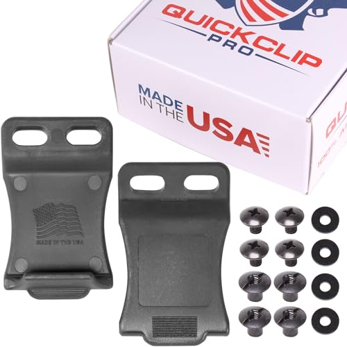 Tuckable FOMI X Belt Clips - Slotted Multiple Fit IWB - Inside the Waist Band | Made in USA - Replacement Mounting Hardware Included fits Most Kydex Gun Holsters or Sheath Making (1.75 10-Pack)