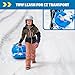 Wow Sports Bobsled Inflatable Snow Tube - Tow Rope Included - Kids Winter Sled - Shaped for Kneeling or Sitting