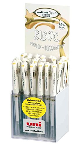 uni-ball Gel-Tintenroller SIGNO UM-153, weiá, 36er Display