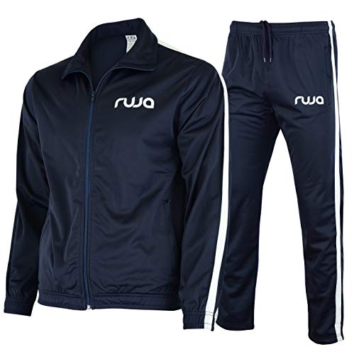Ruja Men's Pro Classic Premium Quality Sweat Tracksuit (Navy, 2XL)