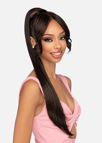 Vivica A. Fox LPB-JUJU postiche frange et queue de cheval noir de jais 1