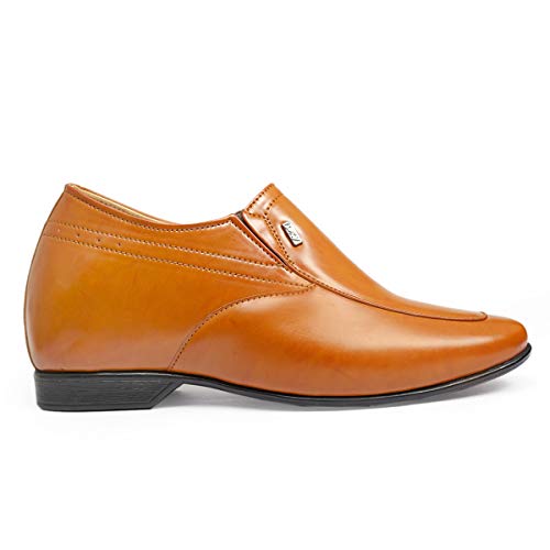 Image of Men's 9 cm (3.5 Inch) Height Increasing Dress Slip-On Formal Faux Leather Shoes