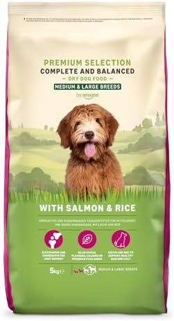 by Amazon Komplett Trockenfutter für ausgewachsene (Adult) Hunde, Lachs und Reis, 5 kg (1er Pack)(Zuvor eine Marke von Lifelong, gleiches Produkt)