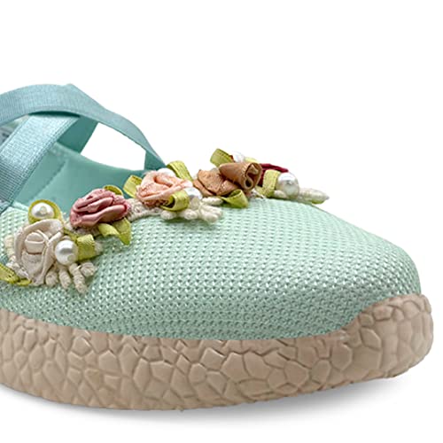 Image of KazarMax Kids Girls Floral Ballet Flat Ballerina