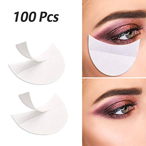 100 Pcs Professional Eyeshadow Pads Stencils Lint Free Under Eye Pads Eyeshadow Patches