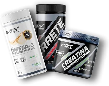 Kit Suplementos Ômega 3 Premium 90 Cápsulas + Termogênico DERRETE...