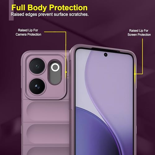 Image of Zapcase Back Case Cover for Vivo V60e | Compatible for Vivo V60e Back Cover | Liquid Silicon Magic Case with Camera Protection | Lavender