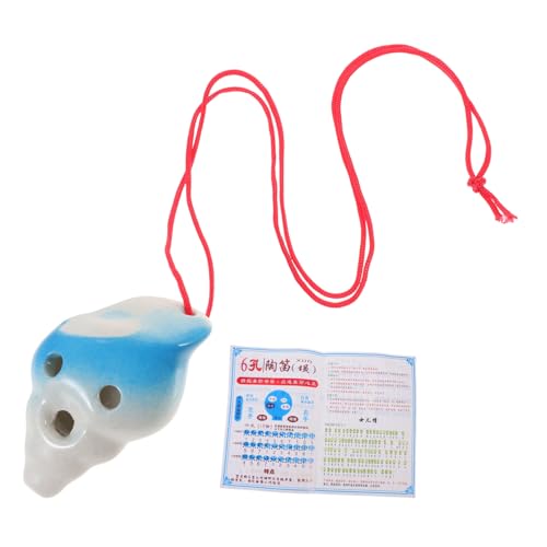 GOOHOCHY Creative Conch Ocarina 6-hole Ceramic Instrument Perfect for Boys and Girls Beginners Random Style