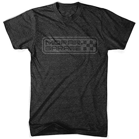 Detroit Shirt Company Men's Mopar Garage T-Shirt (Heather Black) (Large) Cover