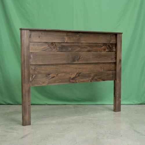 Farmhouse Wood Headboard, King Size – Rustic & Modern Style, Solid Pine, Brown, Amish Handcrafted, Made in USA