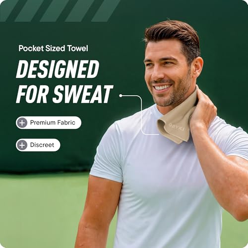 Image of DRYKI Pocket-Sized Sweat Towels - Original Sweat Absorbing Handkerchiefs | Quick-Dry Microfiber Sweat Rags for Face, Hands, & Body - Men & Women - Gym, Sports, Work