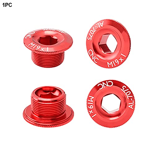 Emvanv Bike Crank Bolts, Practical M19 Cycling Cranket Screws Crank Fixing Bolt, Durable Bottom Aluminum Alloy Crankset Nut Cove-R Cap #TOP1
