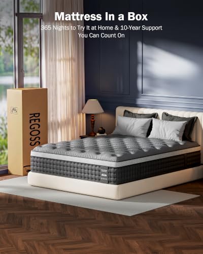 Image of Extra Firm Queen Mattress 12 inch, Cooling Hybrid Mattress in a Box, Luxury Hotel-Collection Design, Enhanced Back & Hip Support for Deep Sleep, Fiberglass-Free & CertiPUR-US, 365-Night Trial