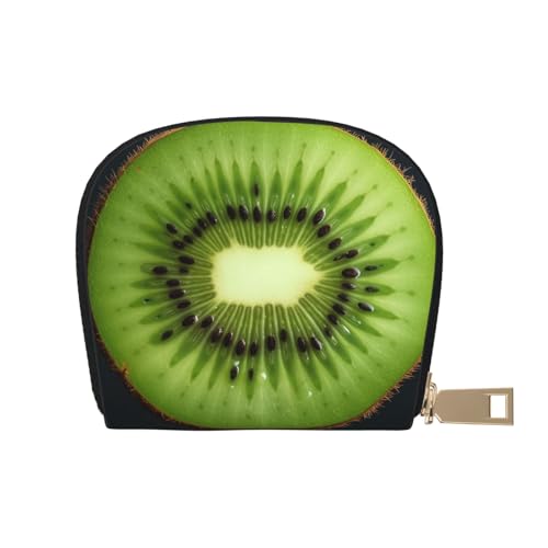 Kiwi Slice Credit Card Holder Wallet, Leather Zipper Card Wallet For Women Ladies Rfid Blocking Card Case Small Coin Purse Accordion Wallet Gift