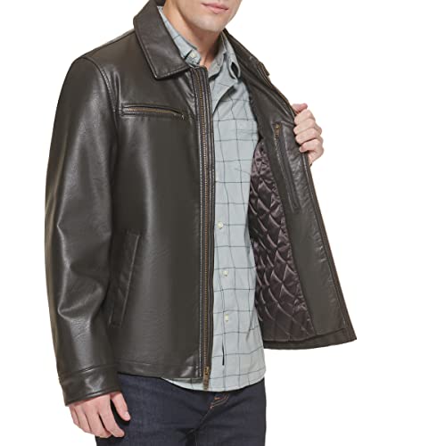 Image of DOCKERS Men's James Faux Leather Jacket (Regular, Big & Tall Sizes)
