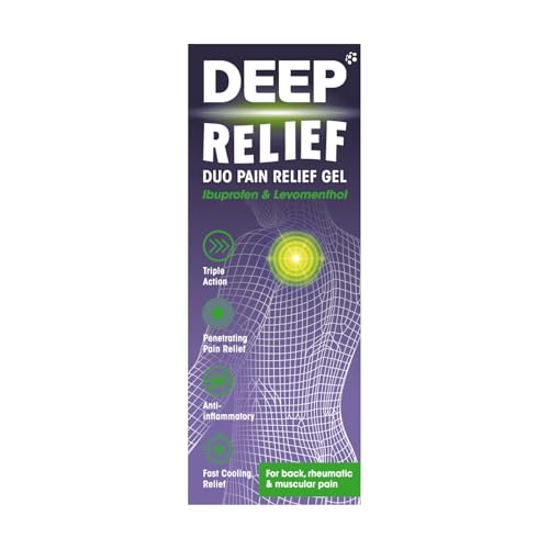Deep Relief Duo Pain Relief Gel - Triple Action Relief From Back, Rheumatic & Muscular Pain, 30 g (Pack of 1)