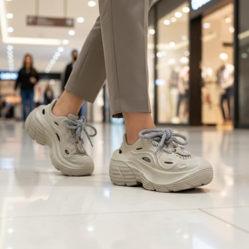 Image of GLJ VibeX Girls Sneakers Stylish White Running Shoes Breathable Comfortable Anti Skid Outsole Premium Footwear for Casual Sports Gym Walking