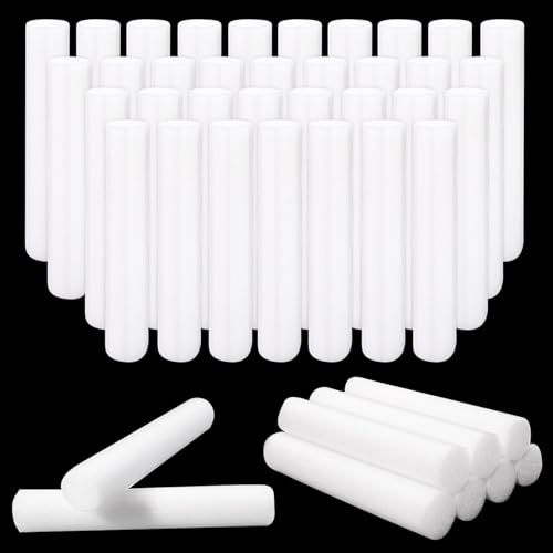 TANEMUDO 36 Pcs Foam Cylinders 6 Inch DIY Foam Cylinder White Arts Modeling Foam Tube Cylinders Shape Foam Rods for DIY Crafts Decorations Supplies