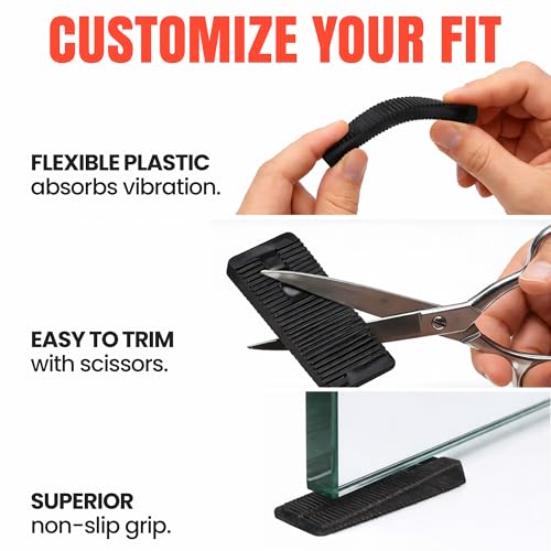 Image of Wobble Wedge - Flexible Plastic Shims - Black - Multi-Purpose Wedges, Standard Size Wedge - 1.92 inch x 1.11 inch x 0.25 inch