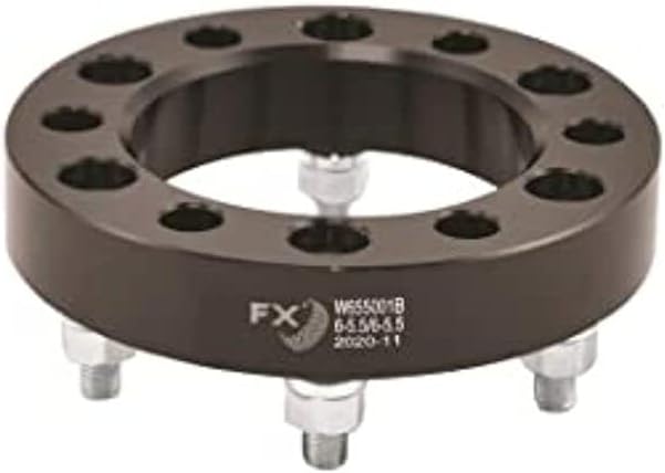 TRAILFX FX Wheel W655001B 6X5.5-6X5.5 Wheel Adapter, BLK
