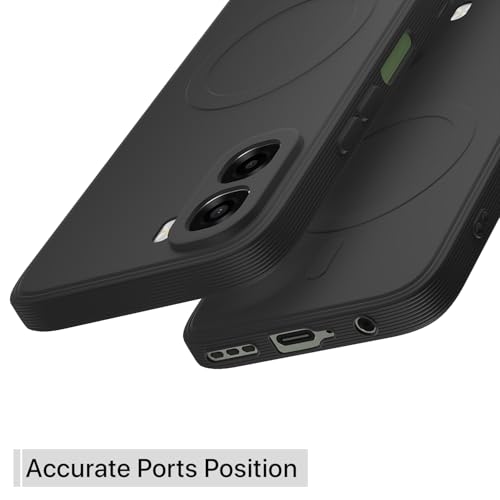 Image of Pikkme Back Cover for Oppo A6X 5G Soft Matte Silicone Mag-Safe Design (Mag-Safe Not Support) Camera Protection | Slim Fit Bumper Cover (Black)