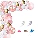 Guirnalda de globos rosados de oro rosa, 104 unidades, color rosa metálico, dorado y blanco, con accesorios de globo, para niña, baby shower, cumpleaños, decoración