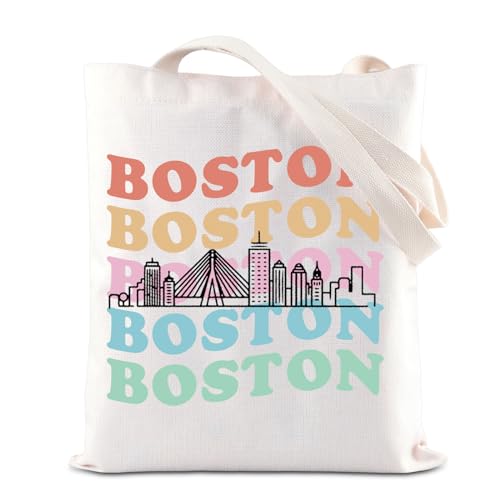 Bolso tote Boston Trip con diseño de skyline miniatura 1