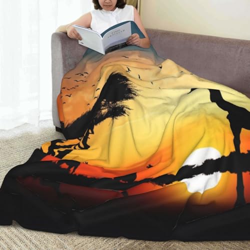 Couverture girafe en flanelle de microfibre pour canapé - 7