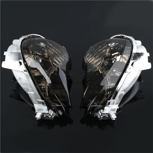 ZSHYTWE Faros Delanteros Moto Lente Intermitente Delantero ABS Ahumado/Transparente Motocicleta para Suzuki para Hayabusa para GSXR1300 2008-2020 Faro Conjunto Faro(Smoke)