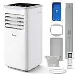 Karl home 10000BTU Portable Air Conditioner, 5-in-1 Mobile AC with Cooling, Heating, Dehumidifier, Fan, Sleep Mode, Air Conditioning Unit with Remote Control, Smart WiFi & Window Kit for Home Office