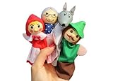 Babytree 4X Finger Puppets Children's Storytelling Helper Hand Puppets.Little Red Riding Hood TY041